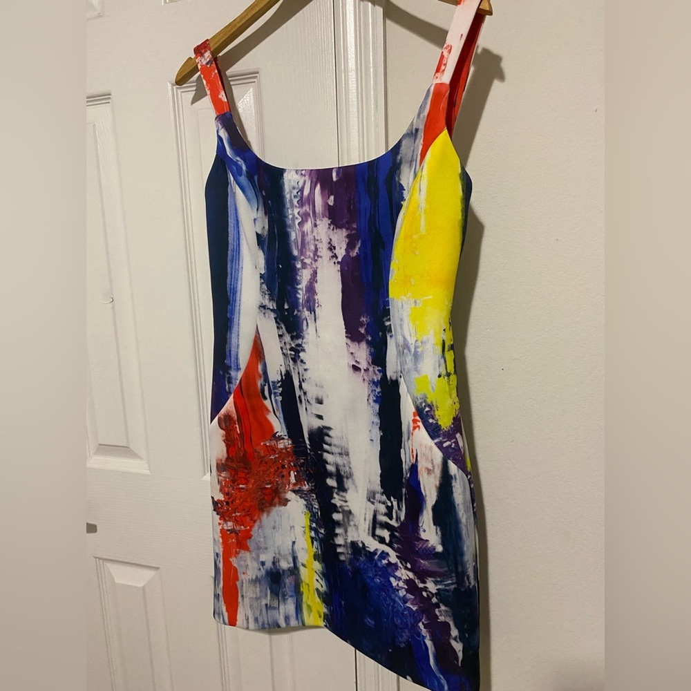 Milly Graffiti-print racerback sheath dress size M - Picture 6 of 11